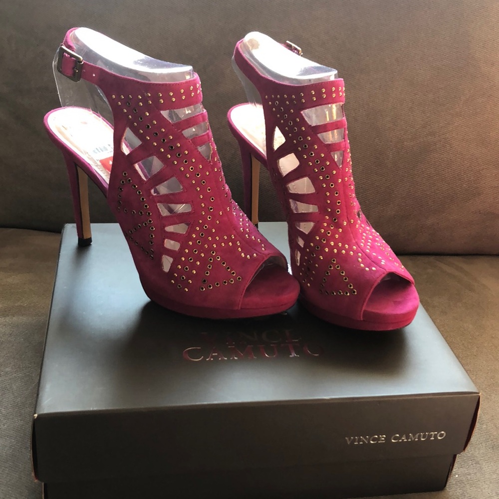 Vince Camuto suede high heel sandal
